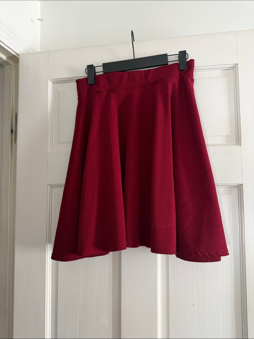 SHEIN Burgundy Circle Skater Skirt